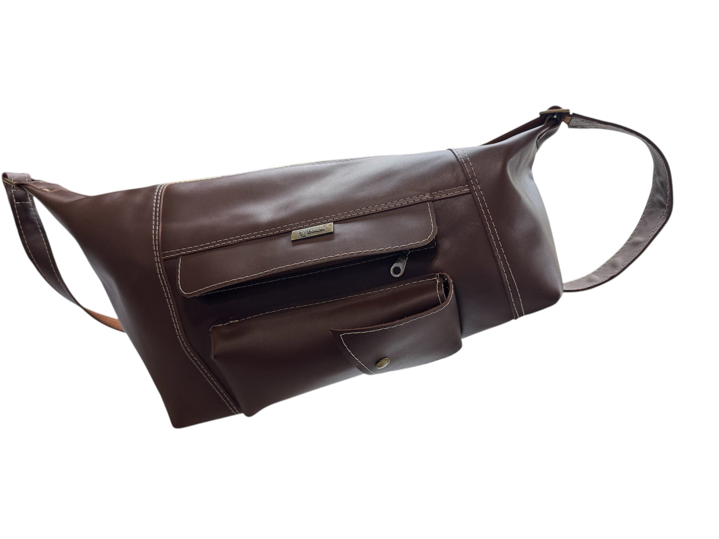 Leather Angular Sling Bag